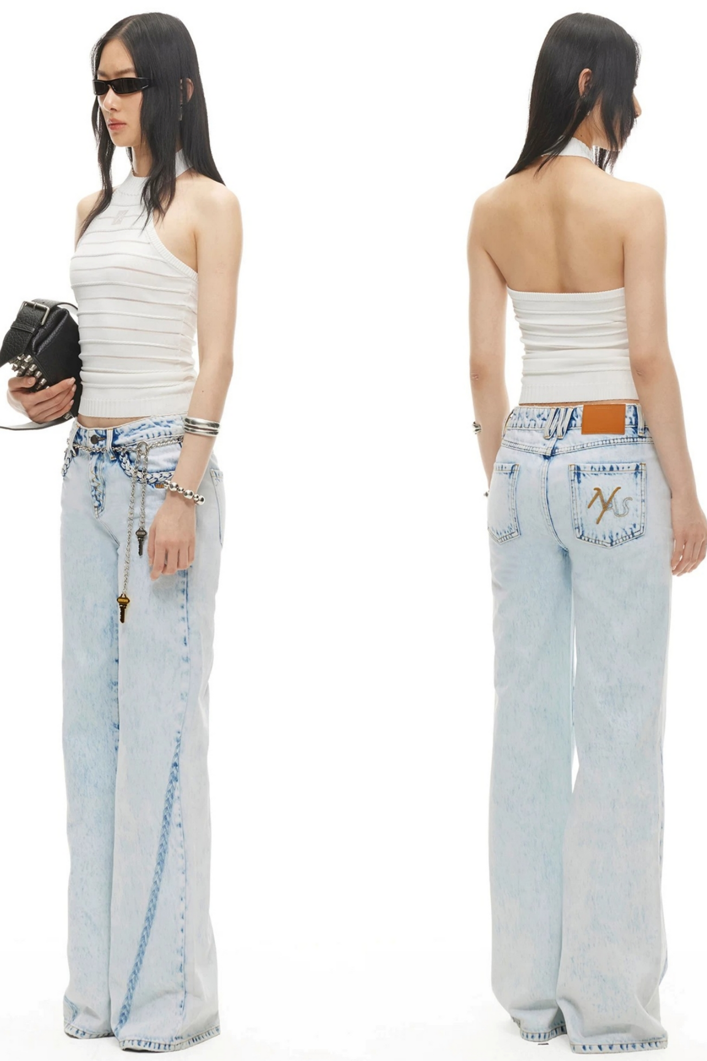 Heavy Washed Twill Jeans