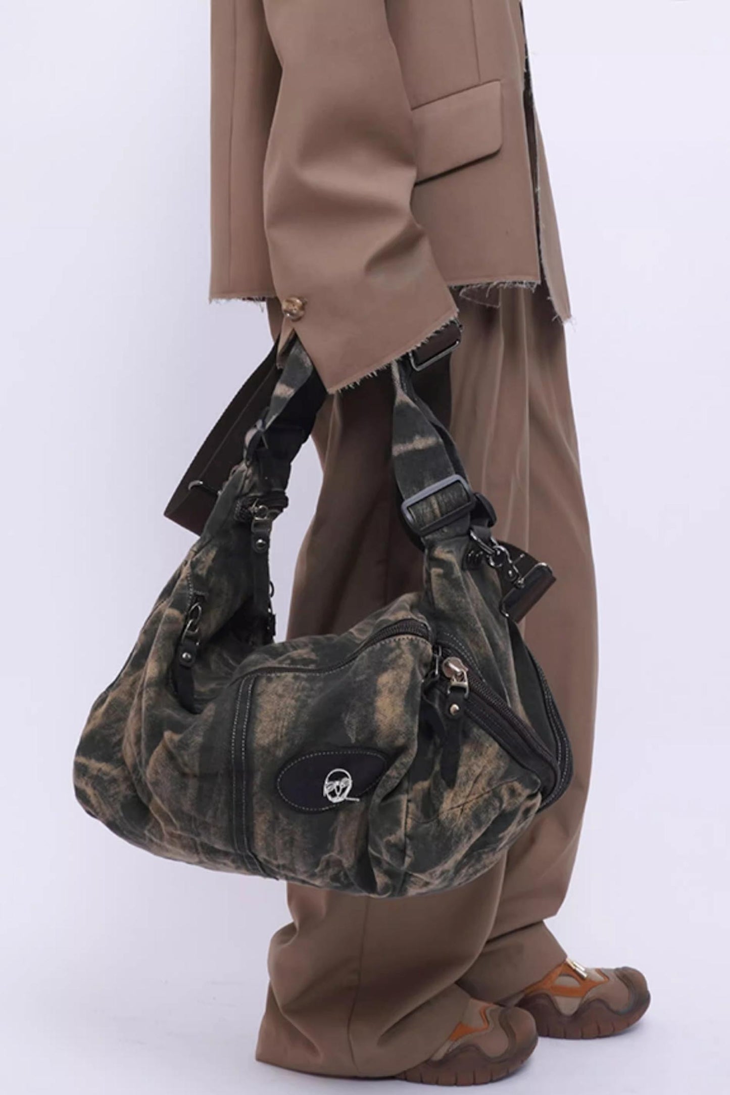 Vintage Denim Patchwork Bag