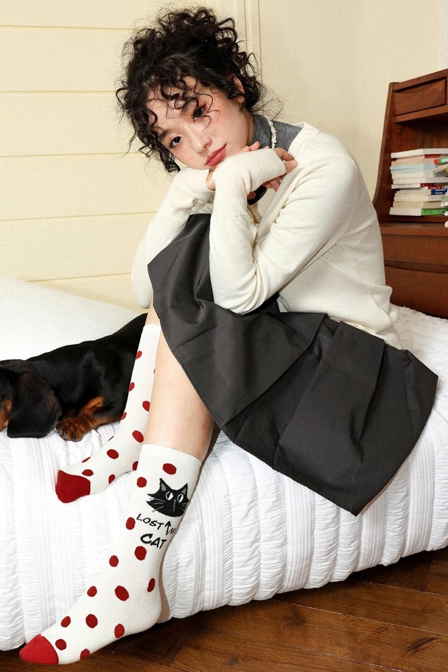 Contrasting Polka Dot Socks