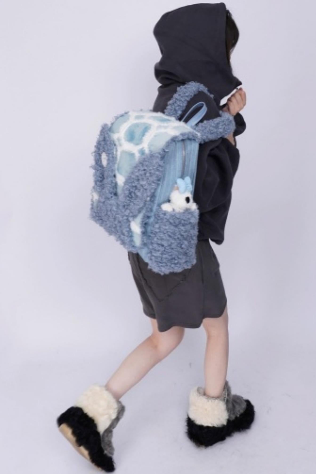 Furry Rabbit Ear Backpack