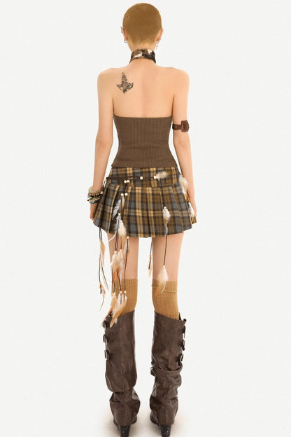 Retro Furry Halter Top