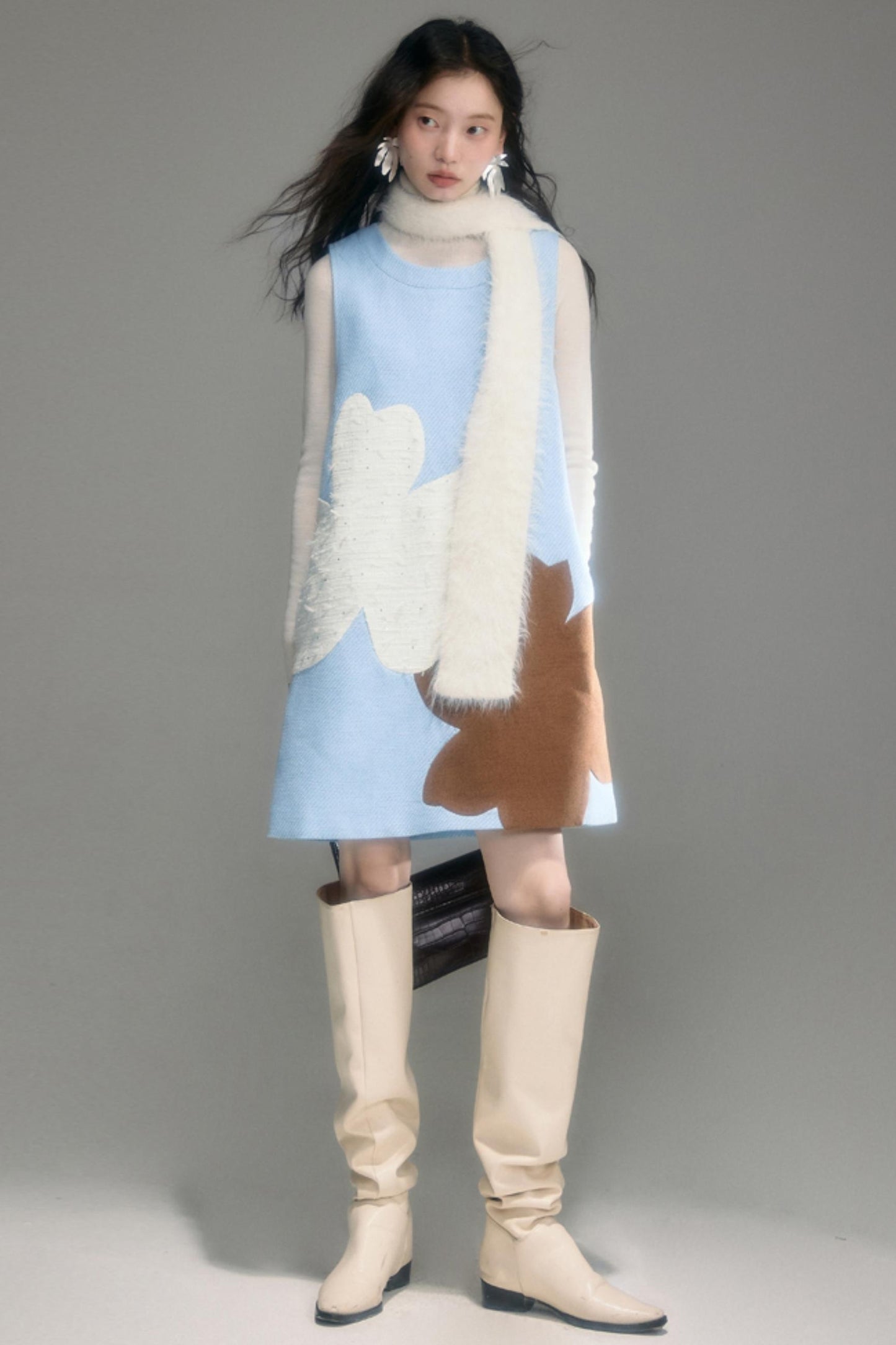 Yangtze Pure Wool Turtleneck Knit Top