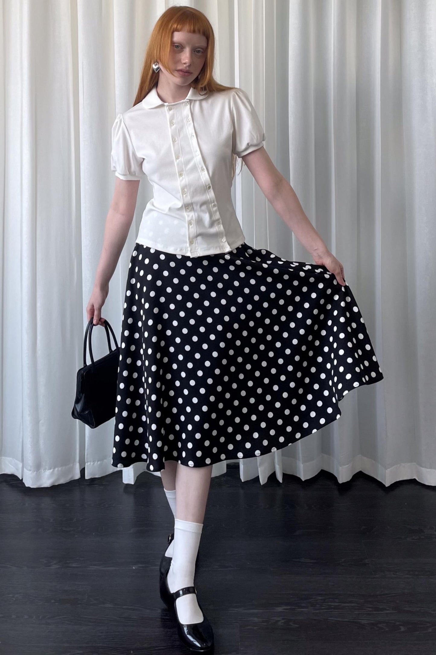 Lantern Sleeve Polo Tee