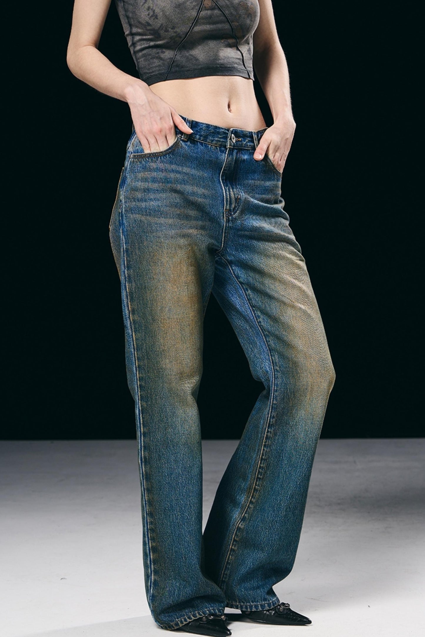 Distressed Denim Jeans
