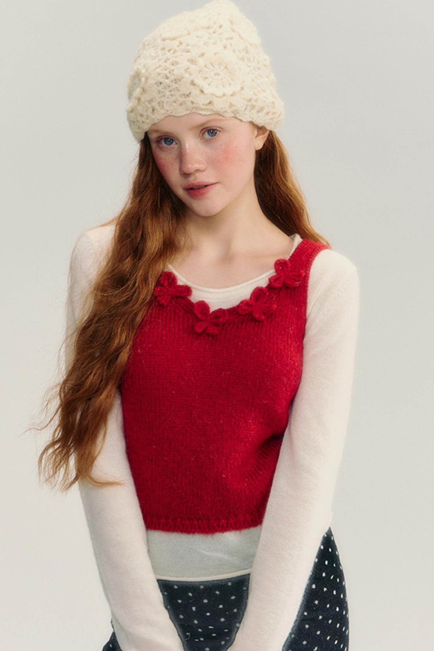 Crochet Bow Knitted Outer