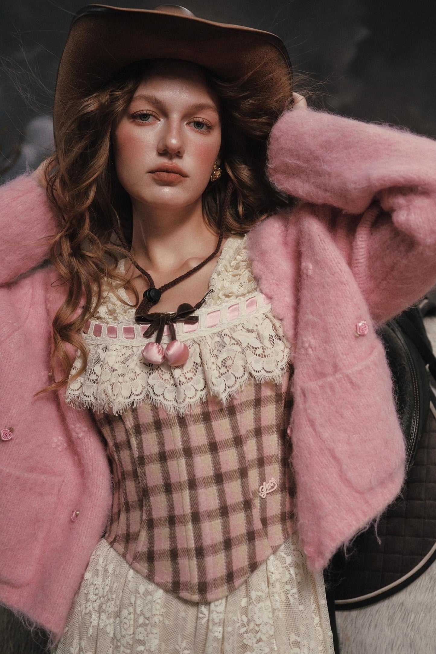 Sweet Plaid Corset Top Set-Up