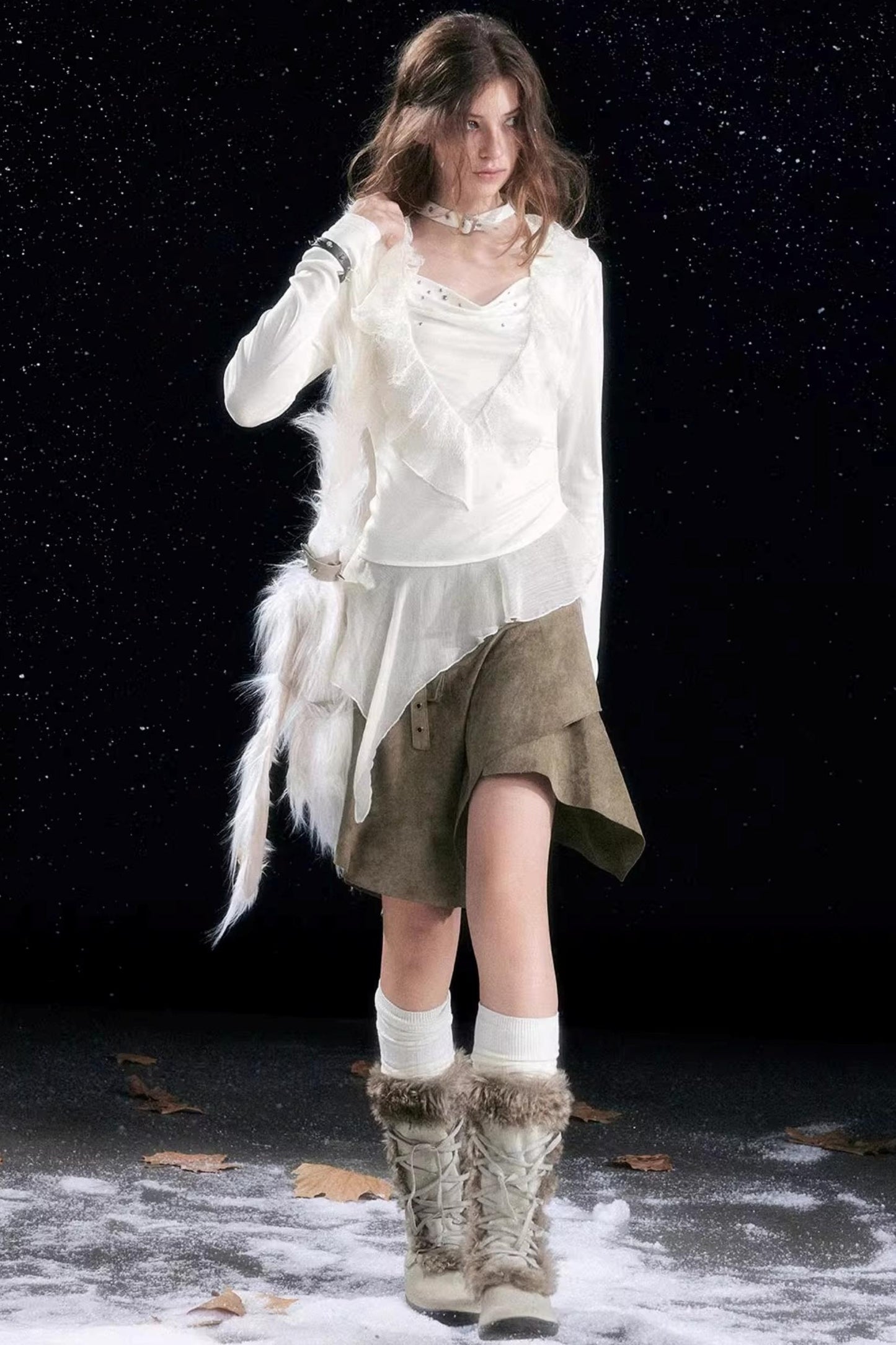 Swing Collar Tencel Shirt