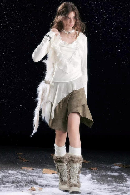 Swing Collar Tencel Shirt