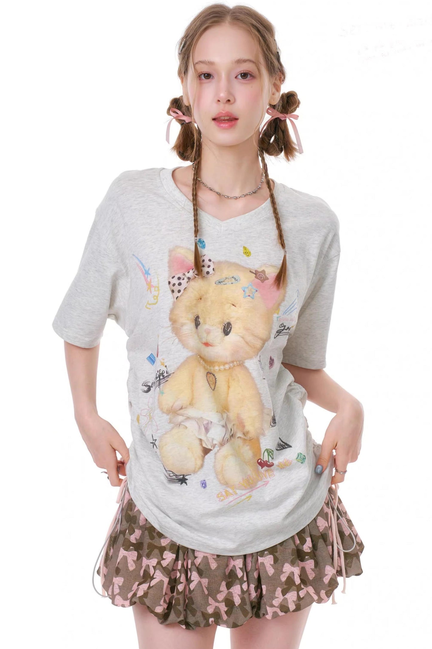 Gummy Bear V-Neck Top