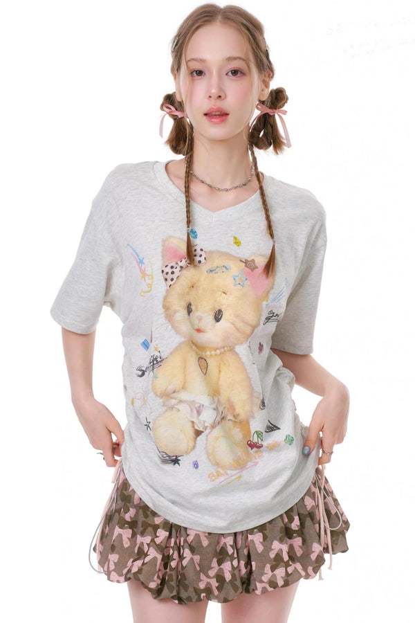 Gummy Bear V-Neck Top