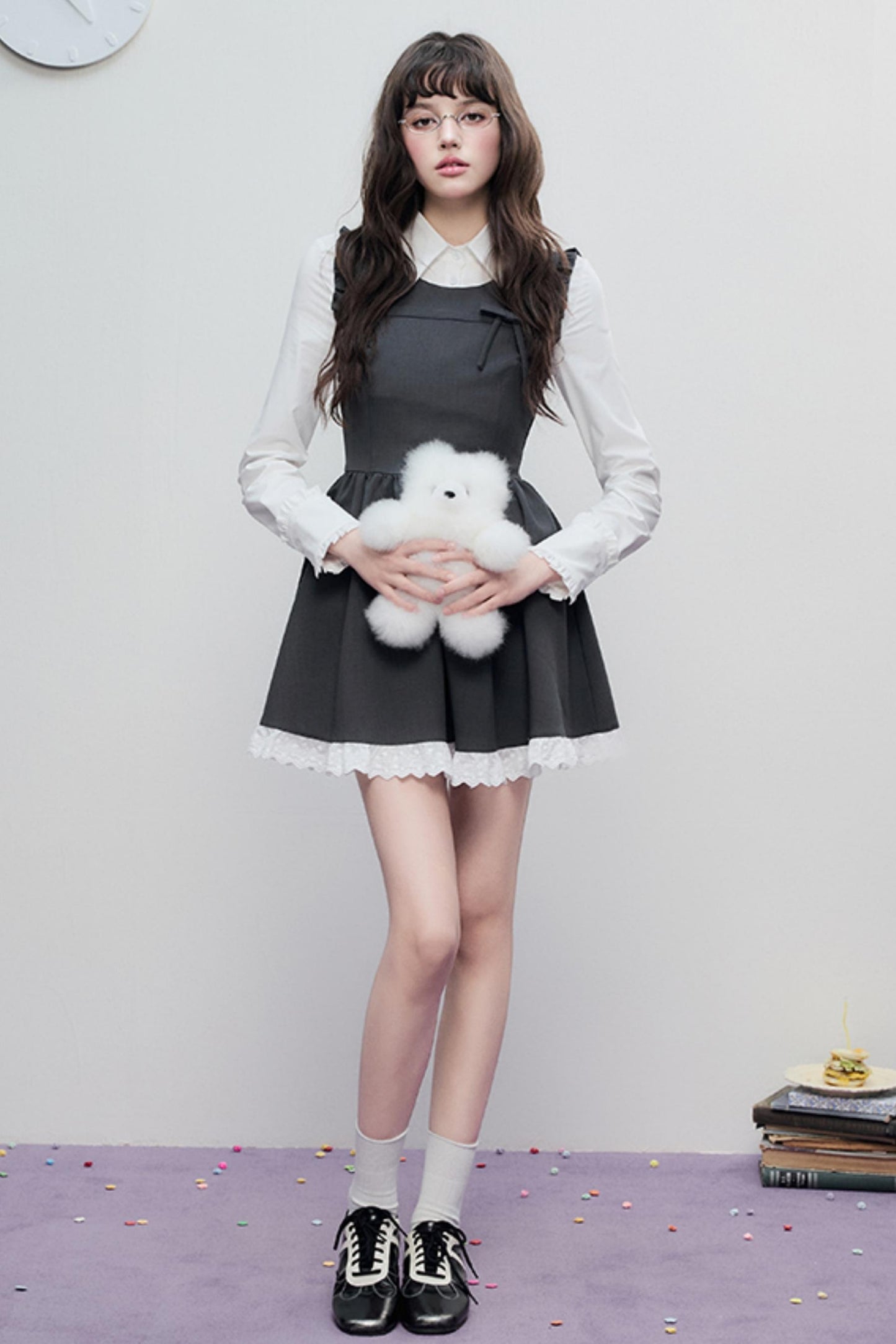 Spring Lace Bow Waist Tank Dress