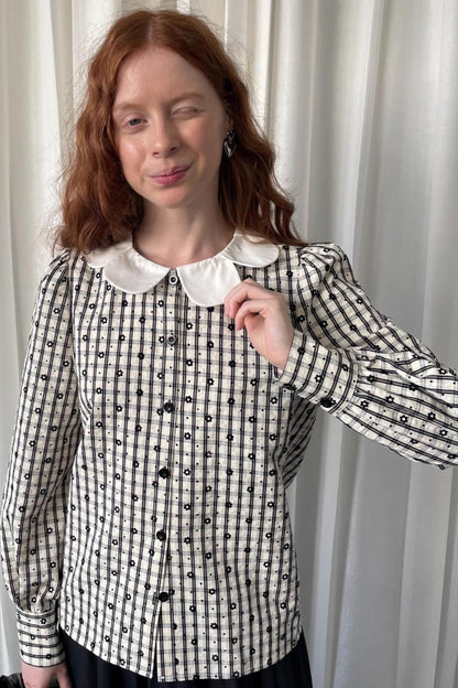 Puff Jacquard Plaid Shirt