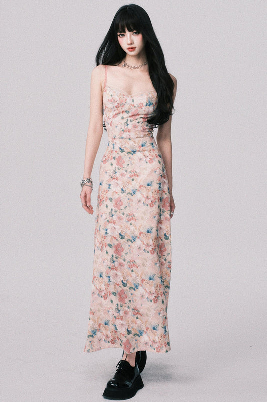 Dreamy Floral Halter Dress