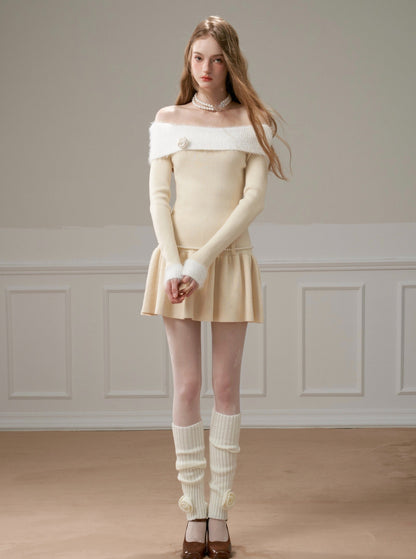 Ballet sweet mink knit dress