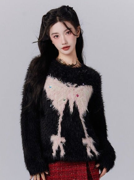 Imitation Mink Sweater Top