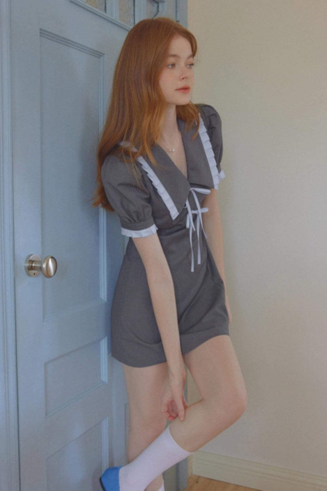 Vintage Ruffle Bow Dress