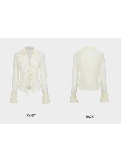 European Vintage Court Lace Shirt