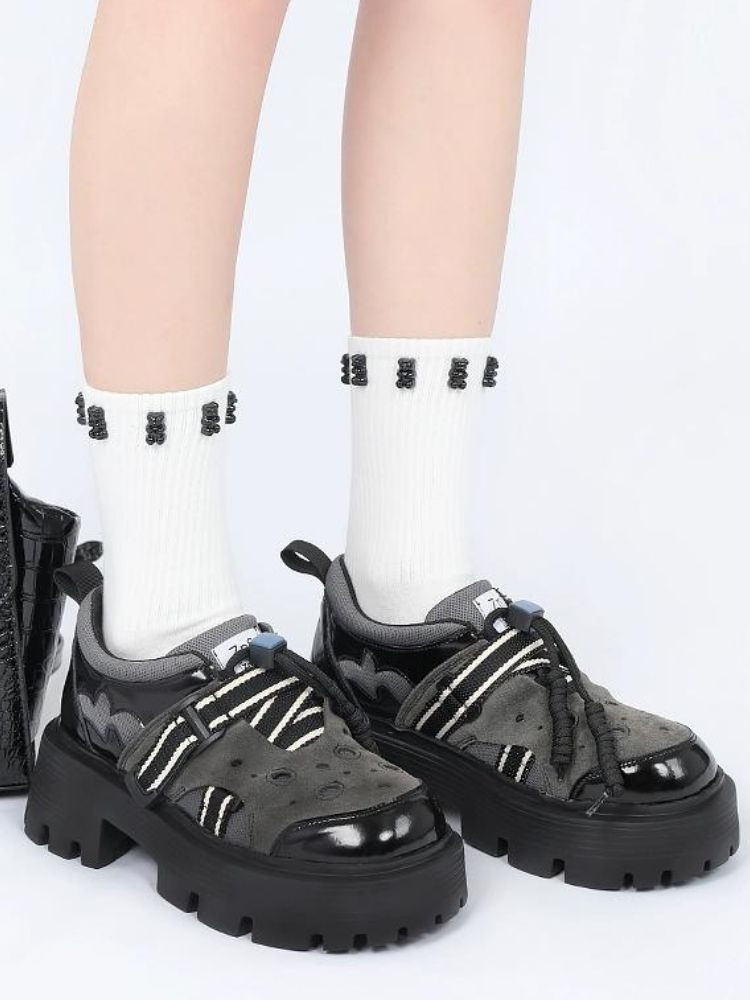 Border Band Sporty Casual Platform Shoes