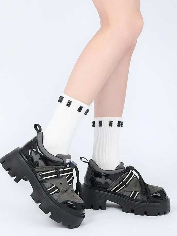 Border Band Sporty Casual Platform Shoes