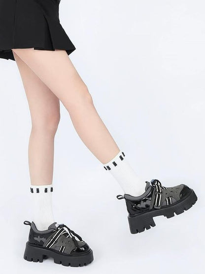 Border Band Sporty Casual Platform Shoes