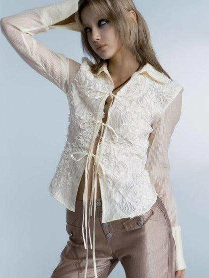 European Vintage Court Lace Shirt