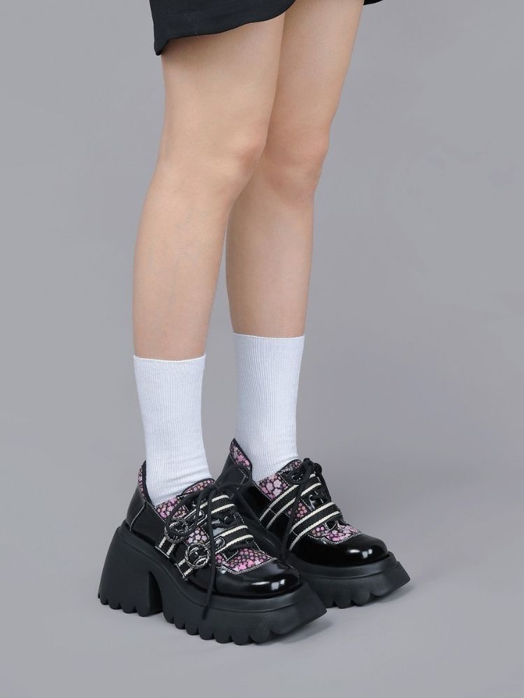 High heel bunk belt shoes