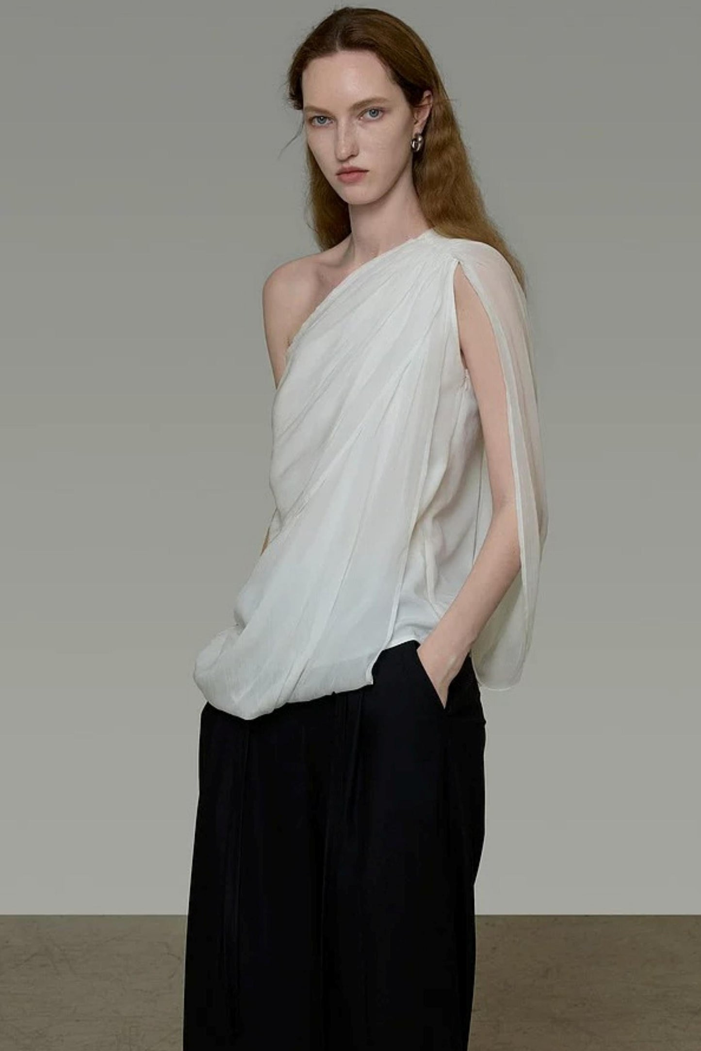 Asymmetrical Ribbon Top