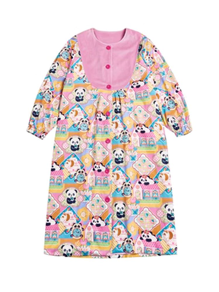 Panda print loose dress