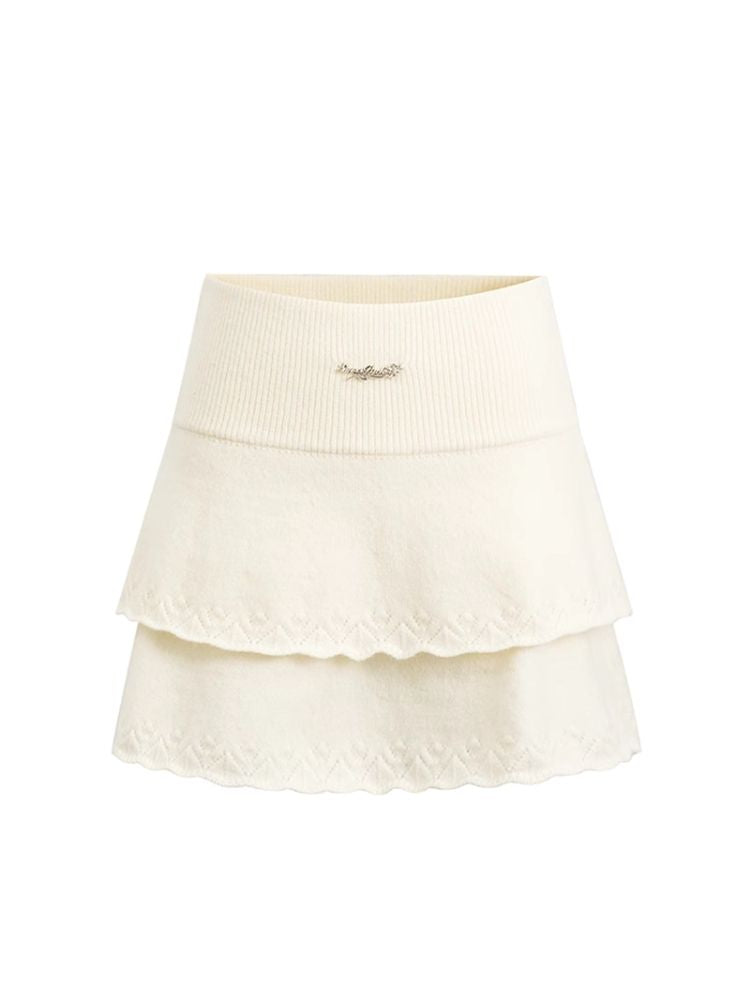 Reversible Sleeve Knit Top/Cake Skirt