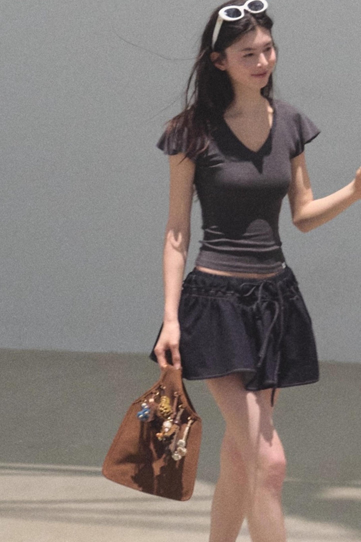 Embroidered Lyocell Puffy A-Line Skirt