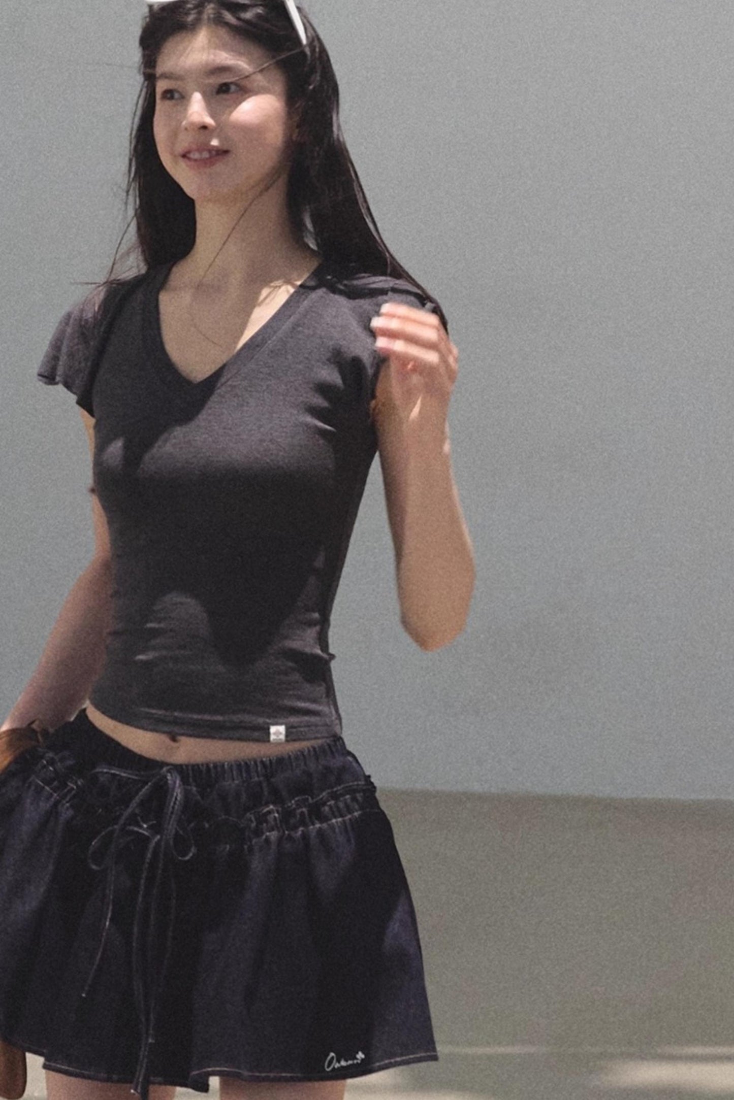 Embroidered Lyocell Puffy A-Line Skirt