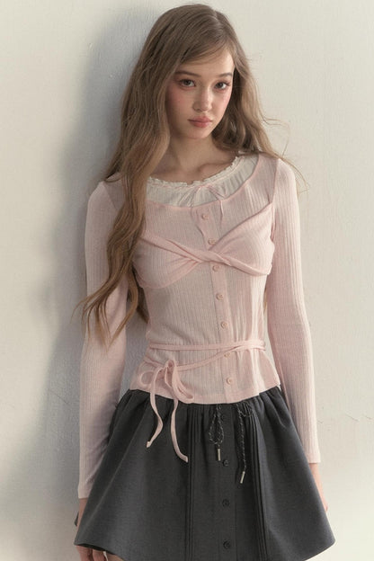 Bow Knot Knitted Top