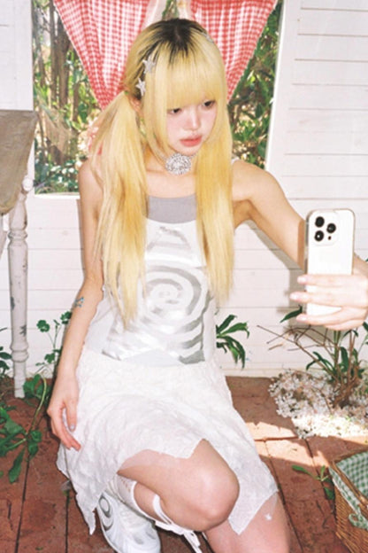 Spiral Stars Suspenders Top