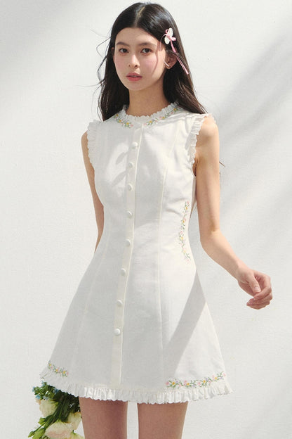 Floral Embroidered Summer Dress