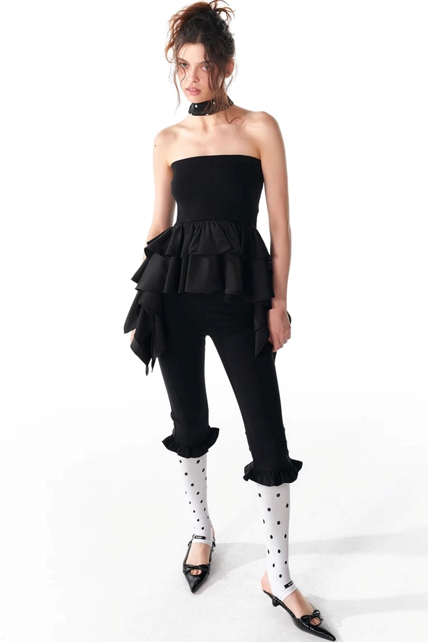 Summer Slim Ruffle Lace Top