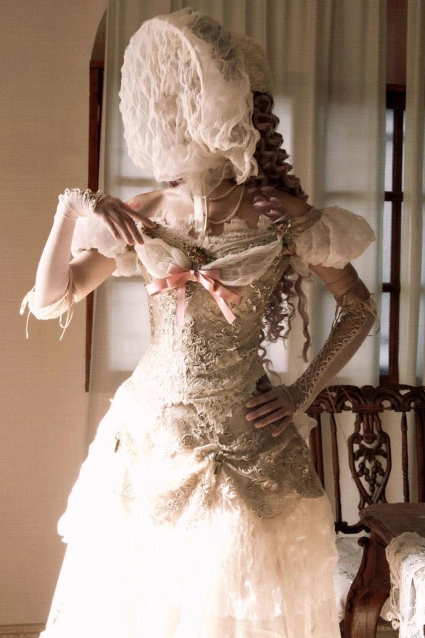 Eros Poetry Vintage One-Shoulder Mesh Top