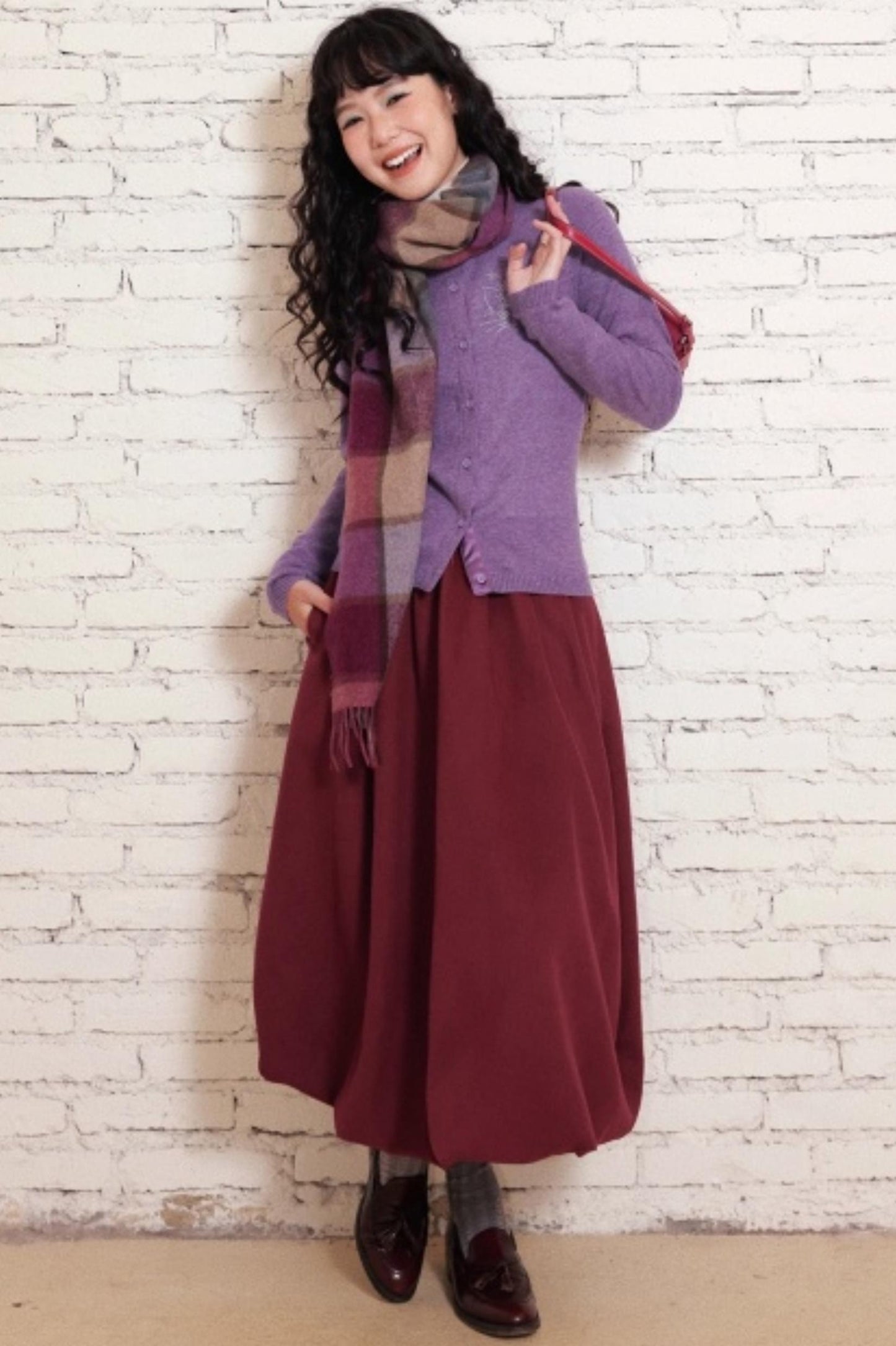 Velvet Knit Midi Skirt