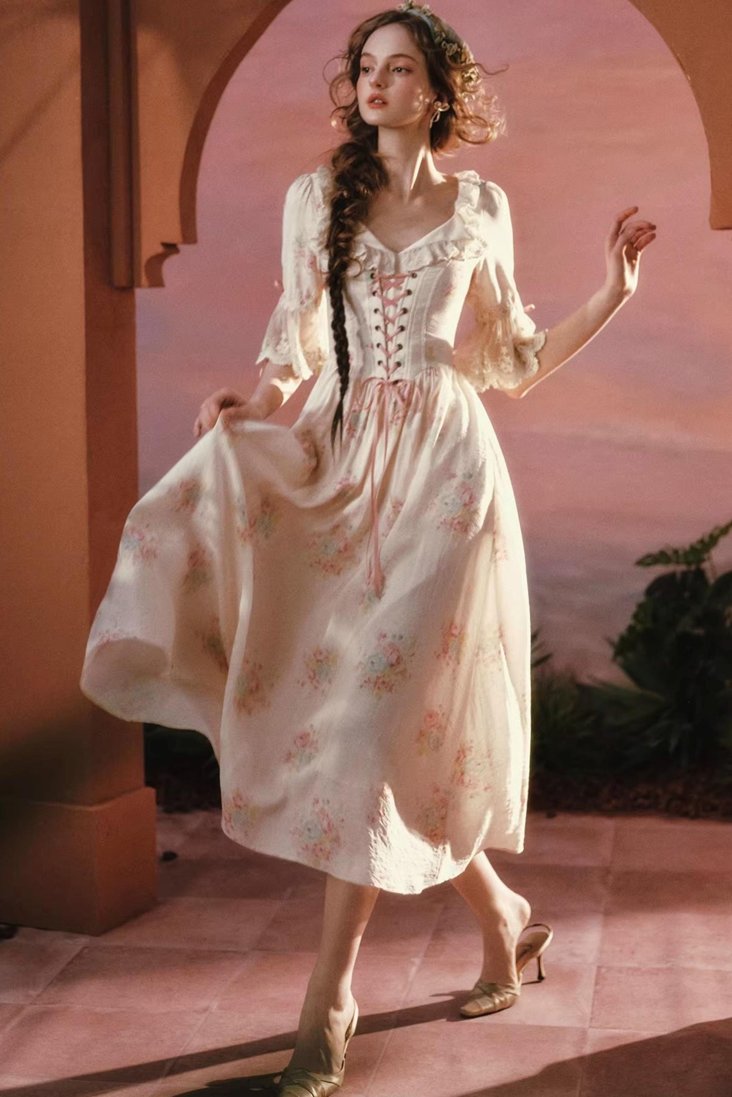 Pink Floral Dress