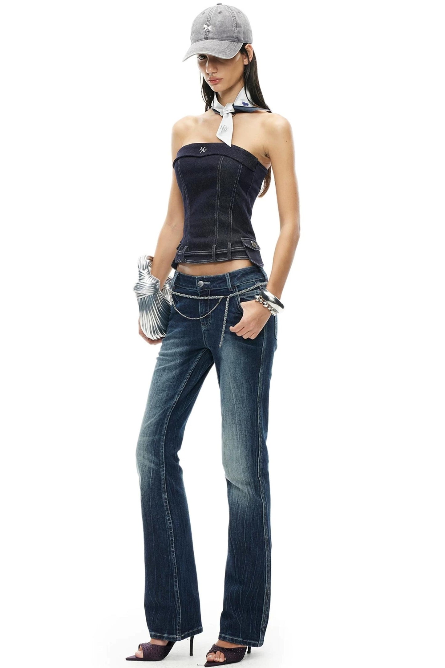 Wanderer Denim Collar Top