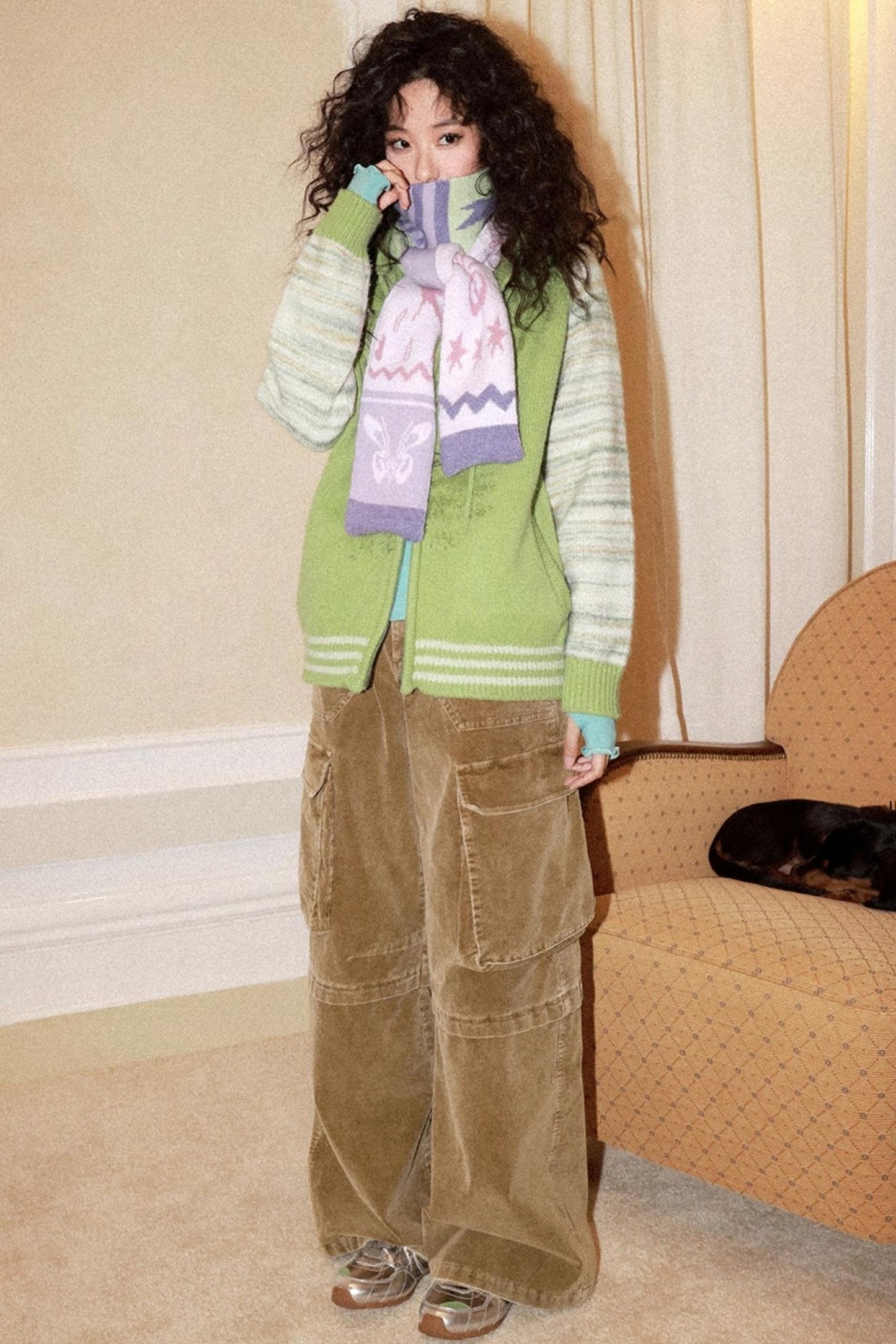 Retro Corduroy Cargo Pants