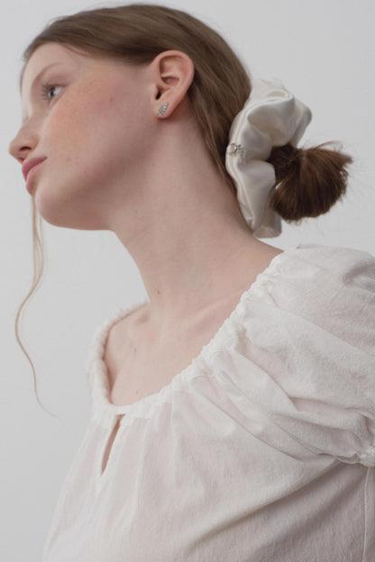 Satin Marble Hair Ribbon