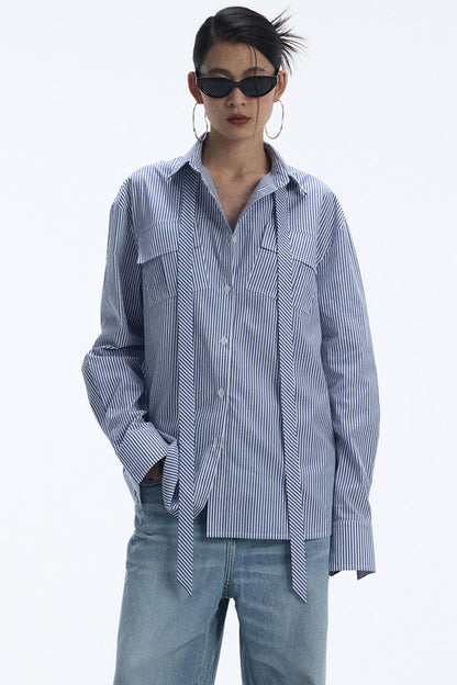 Blue And White Stripe Shirt