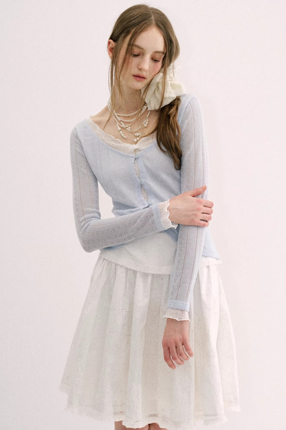Artist-Designed Lace Knit Top