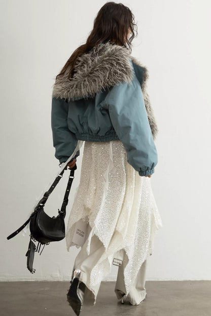 High-Waisted Aviator Jacket