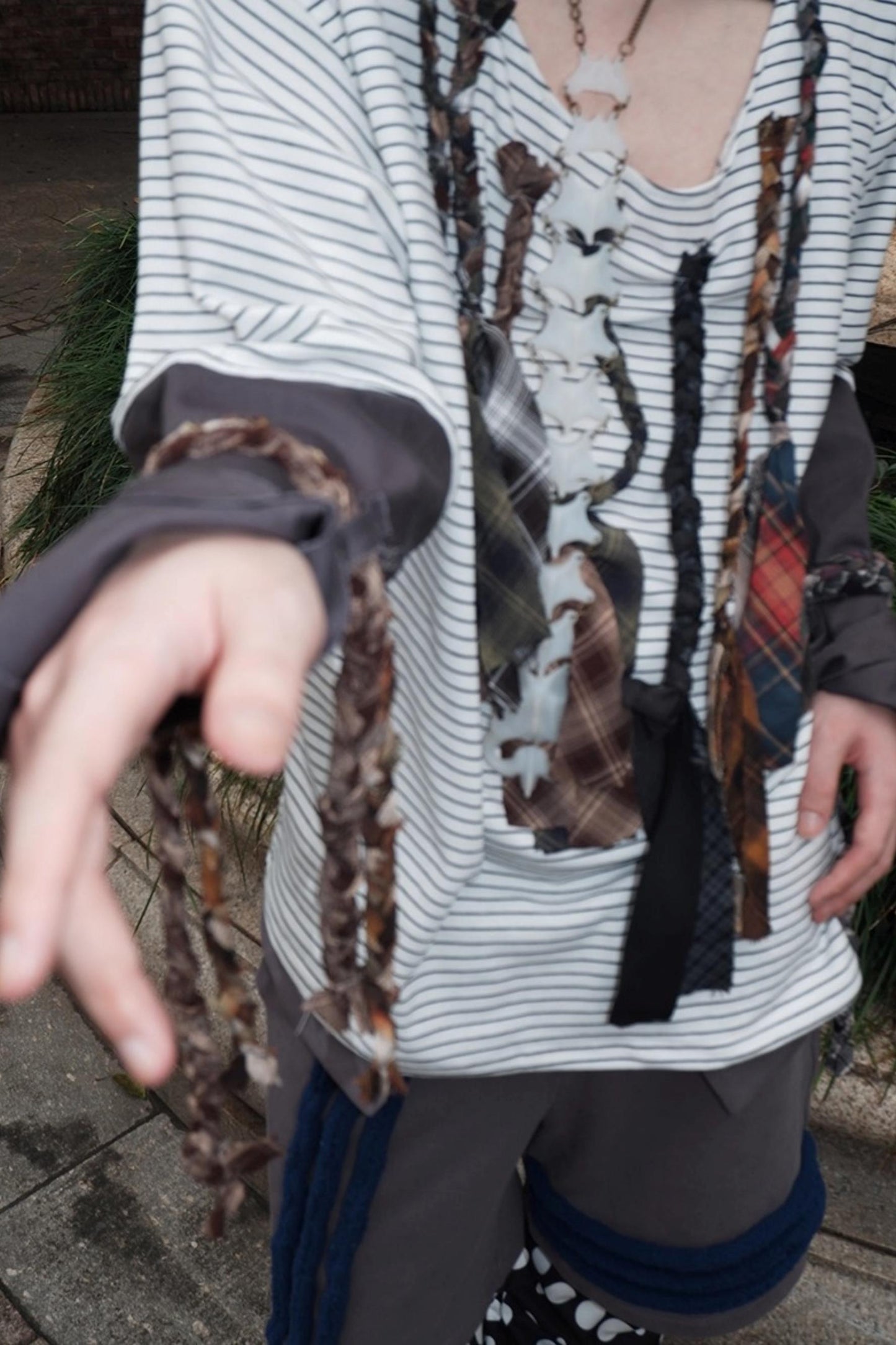 Multi-Tie Loose Long Sleeves Top