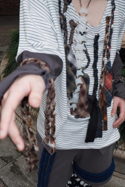 Multi-Tie Loose Long Sleeves Top