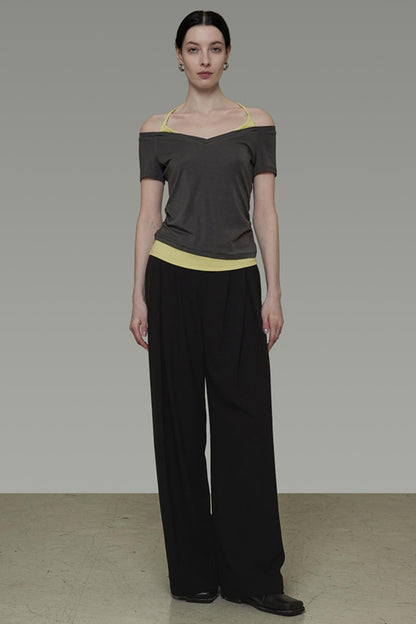 Dark Grey V-Neck Tee