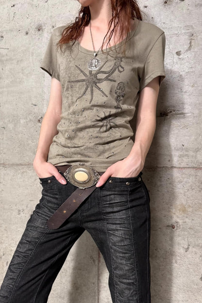 Western Rhinestone Basic Tee