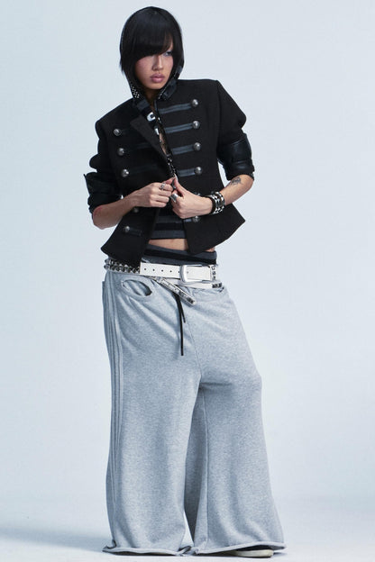 Frayed Hem Flared Pants