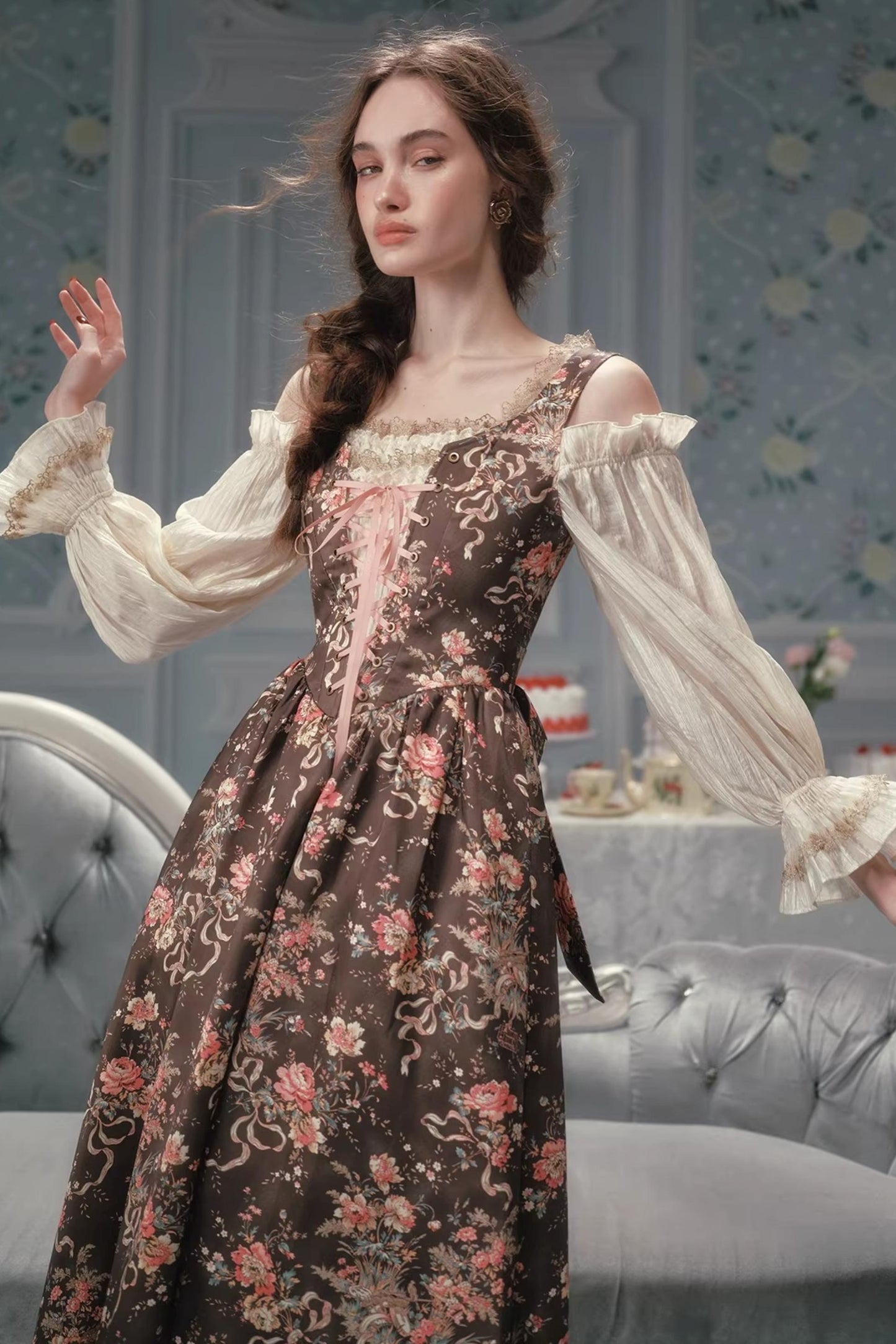 Lacemade French Floral Dress